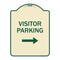 Signmission Designer Series-Visitor-parking Right, Tan & Green Heavy-Gauge Aluminum, 24" x 18", TG-1824-9868 A-DES-TG-1824-9868 - alternate 1